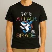 Shark Back To School 2nd Grade Ready To Attack T-Shirt thumb 3