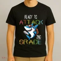 Shark Back To School 2nd Grade Ready To Attack T-Shirt thumb 3