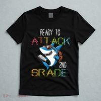 Shark Back To School 2nd Grade Ready To Attack T-Shirt thumb 5
