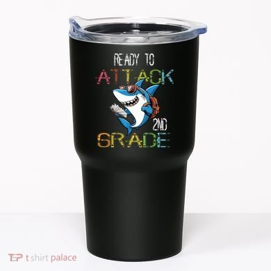 Shark Back To School 2nd Grade Ready To Attack Tumbler