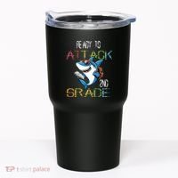 Shark Back To School 2nd Grade Ready To Attack Tumbler thumb 0