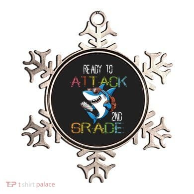 Shark Back To School 2nd Grade Ready To Attack Ornament