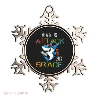 Shark Back To School 2nd Grade Ready To Attack Ornament
