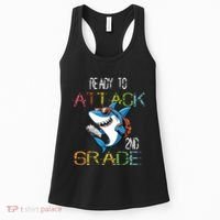 Shark Back To School 2nd Grade Ready To Attack Women's Tank Top thumb 0