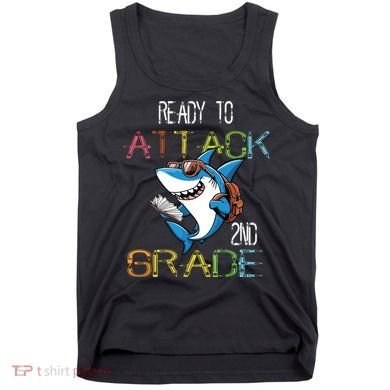 Shark Back To School 2nd Grade Ready To Attack Tank Top