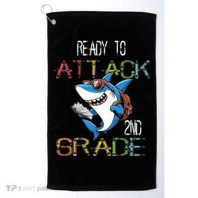 Shark Back To School 2nd Grade Ready To Attack Golf Towel