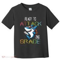 Shark Back To School 2nd Grade Ready To Attack Toddler T-Shirt thumb 0