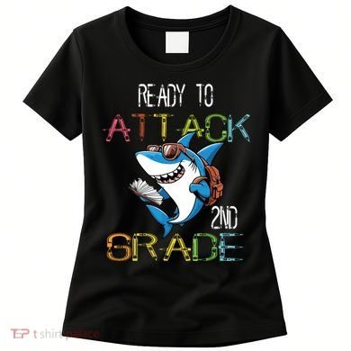 Shark Back To School 2nd Grade Ready To Attack Women's T-Shirt