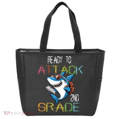 Shark Back To School 2nd Grade Ready To Attack Tote Bag