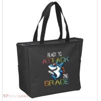 Shark Back To School 2nd Grade Ready To Attack Tote Bag thumb 2