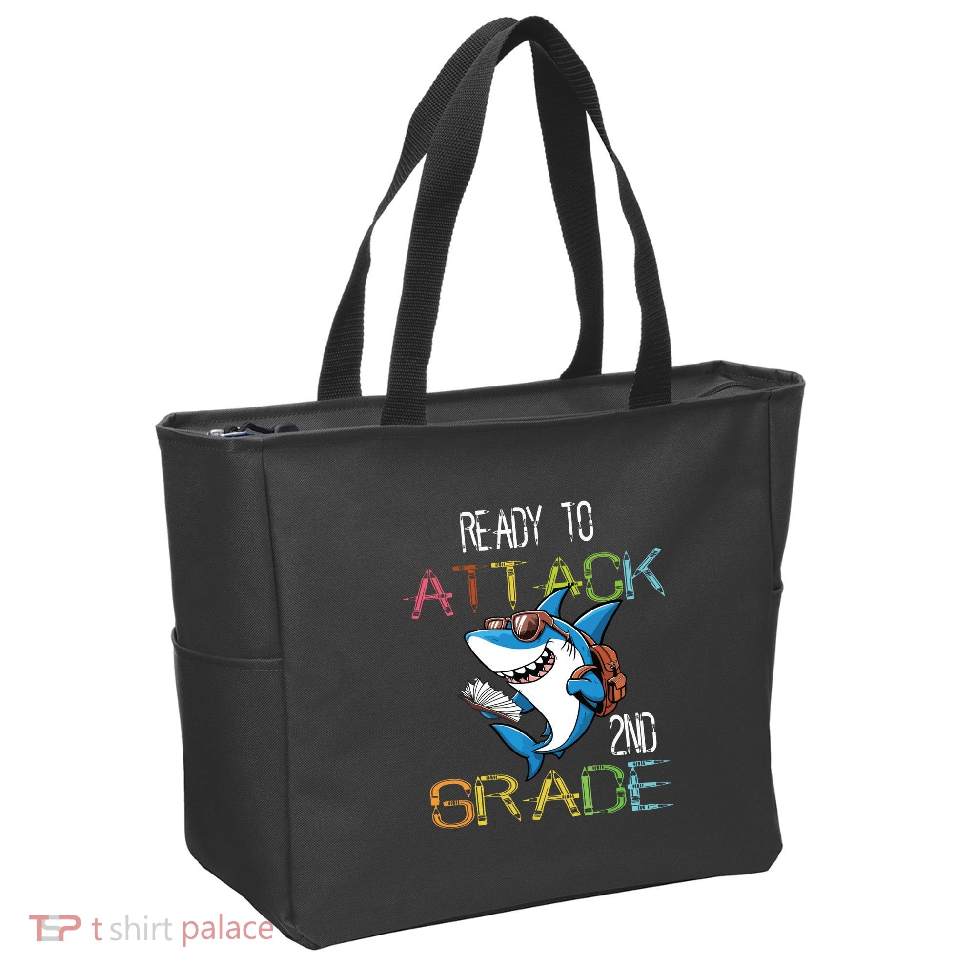 Shark Back To School 2nd Grade Ready To Attack Tote Bag