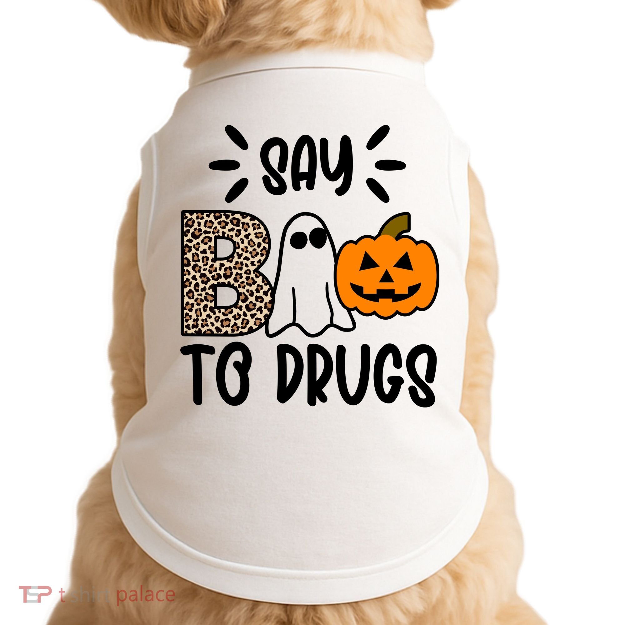 Say Boo To Drugs Awareness Halloween Doggie Tank