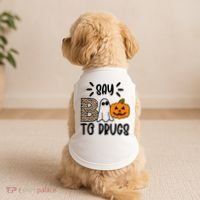 Say Boo To Drugs Awareness Halloween Doggie Tank thumb 2
