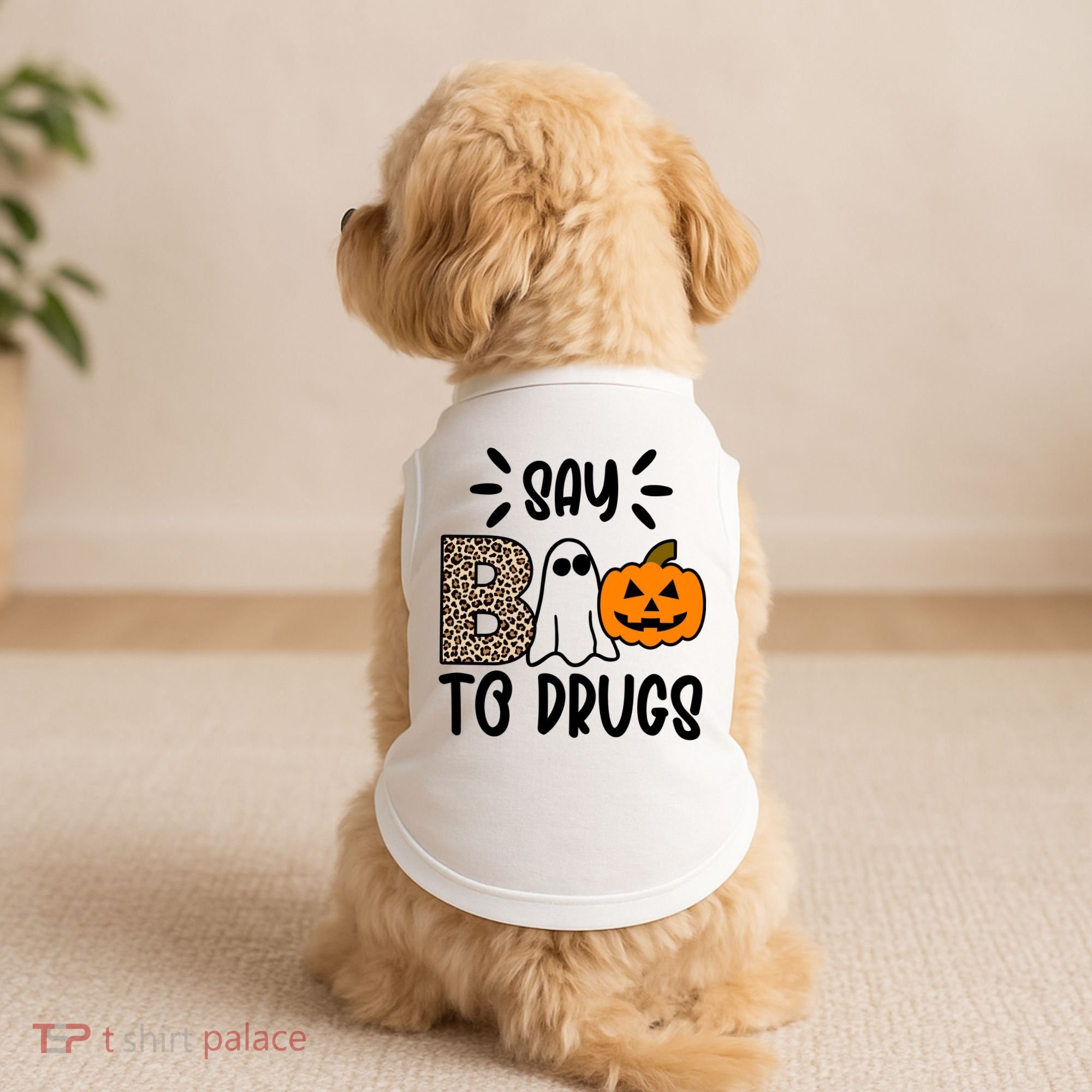 Say Boo To Drugs Awareness Halloween Doggie Tank