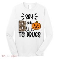 Say Boo To Drugs Awareness Halloween Long Sleeve Shirt thumb 0