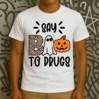 Say Boo To Drugs Awareness Halloween T-Shirt thumb 3