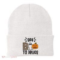Say Boo To Drugs Awareness Halloween Beanie thumb 0