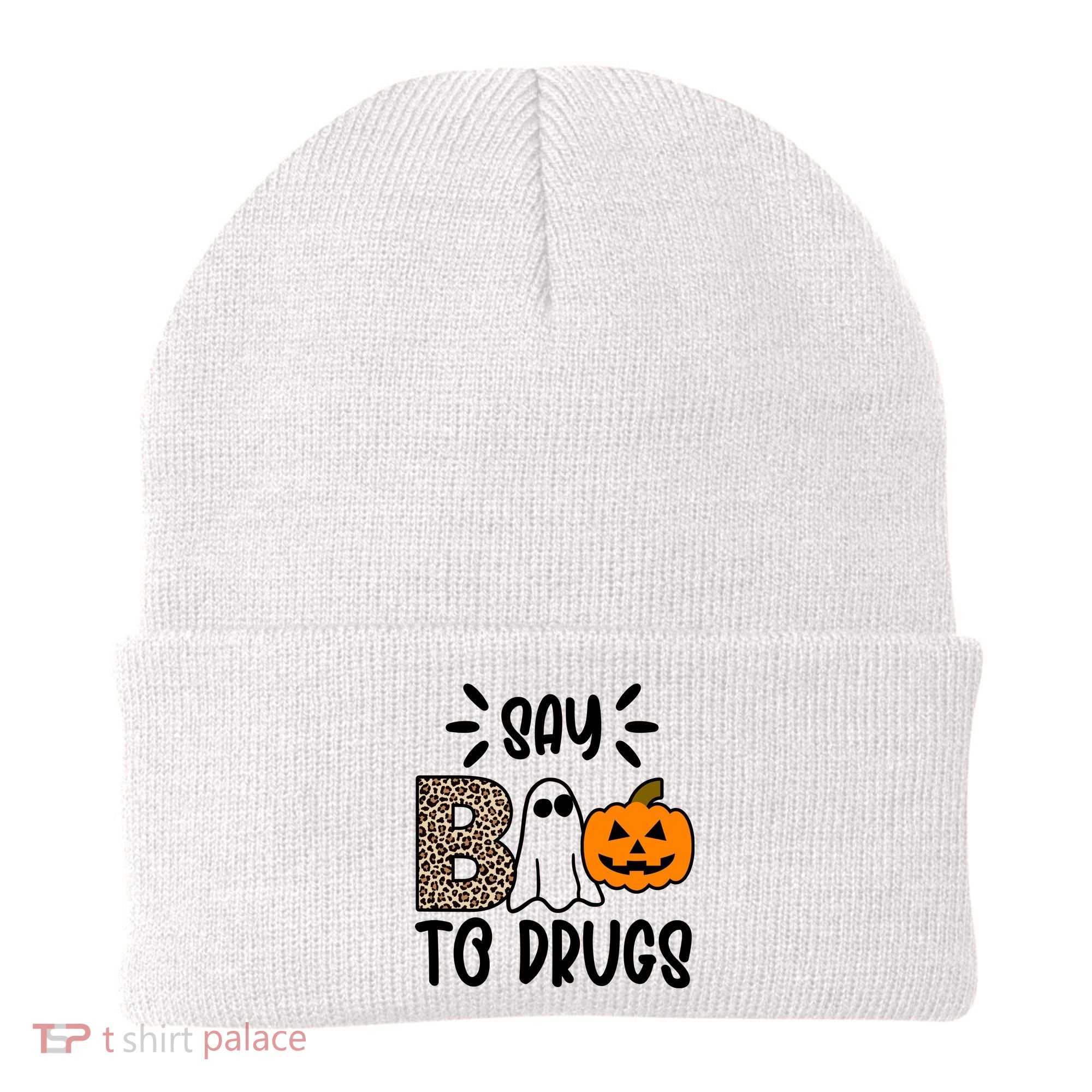 Say Boo To Drugs Awareness Halloween Beanie
