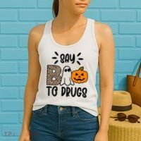 Say Boo To Drugs Awareness Halloween Women's Tank Top thumb 2