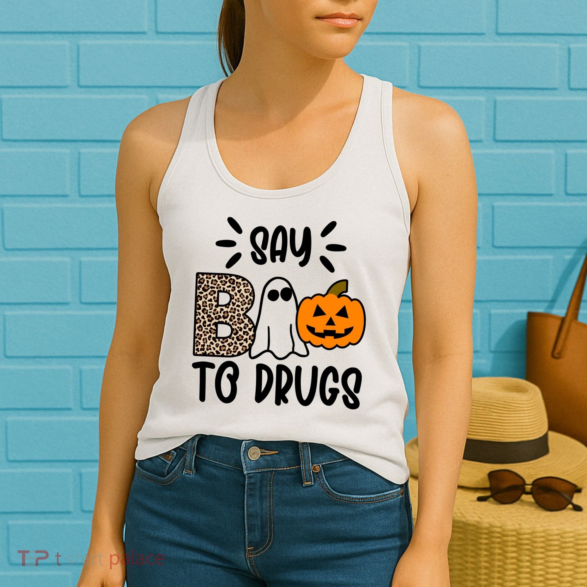 Say Boo To Drugs Awareness Halloween Women's Tank Top