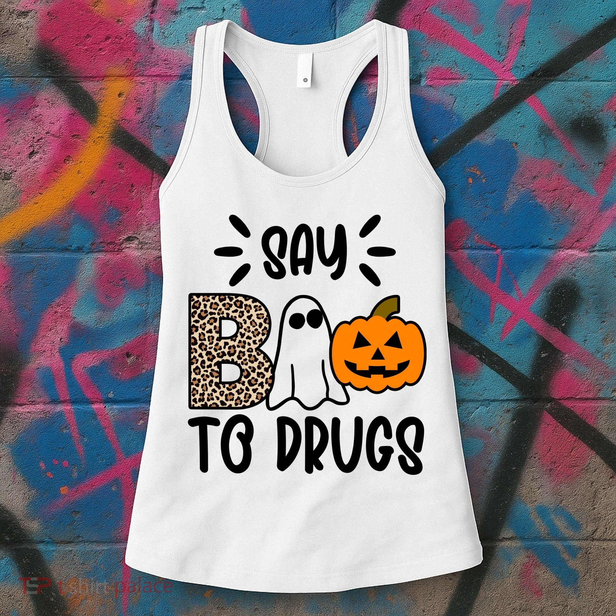 Say Boo To Drugs Awareness Halloween Women's Tank Top