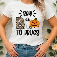 Say Boo To Drugs Awareness Halloween Women's T-Shirt thumb 2