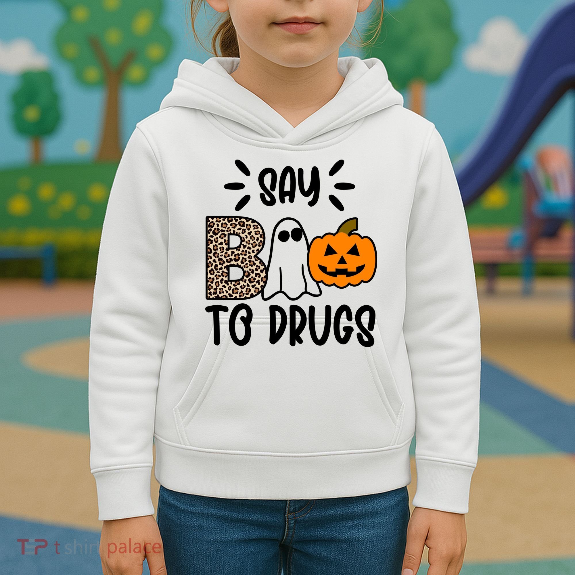 Say Boo To Drugs Awareness Halloween Kids Hoodie