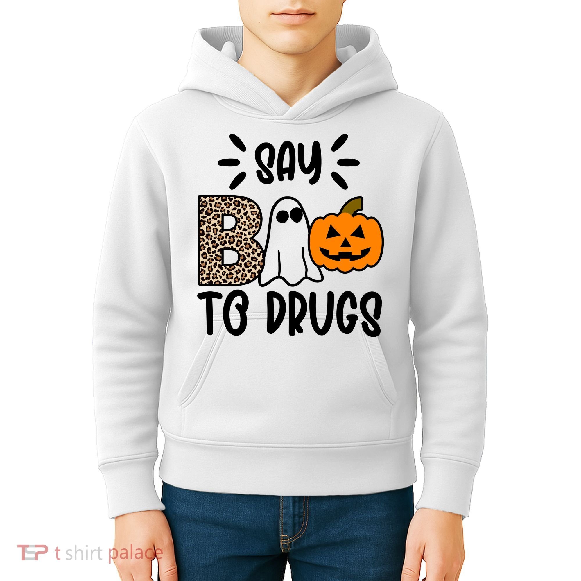 Say Boo To Drugs Awareness Halloween Kids Hoodie
