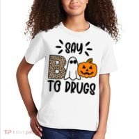 Say Boo To Drugs Awareness Halloween Kids T-Shirt thumb 2