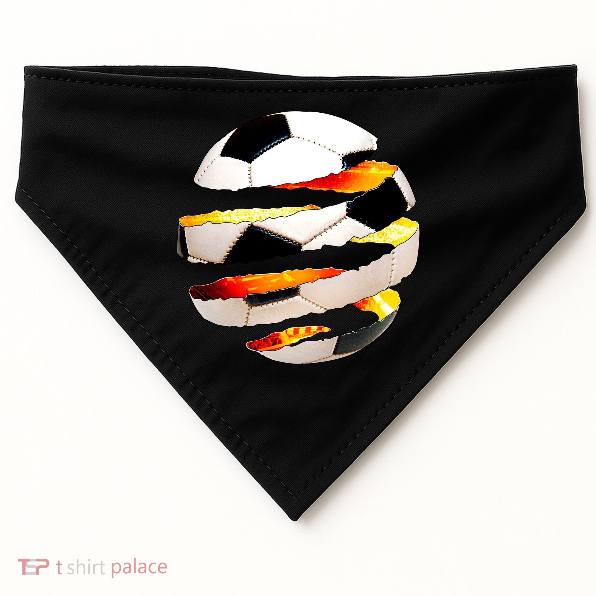 Soccer Ball Tear USA-Made Doggie Bandana