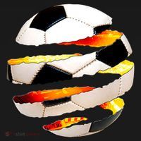 Soccer Ball Tear USA-Made Doggie Bandana thumb 2