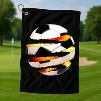 Soccer Ball Tear Golf Towel thumb 1