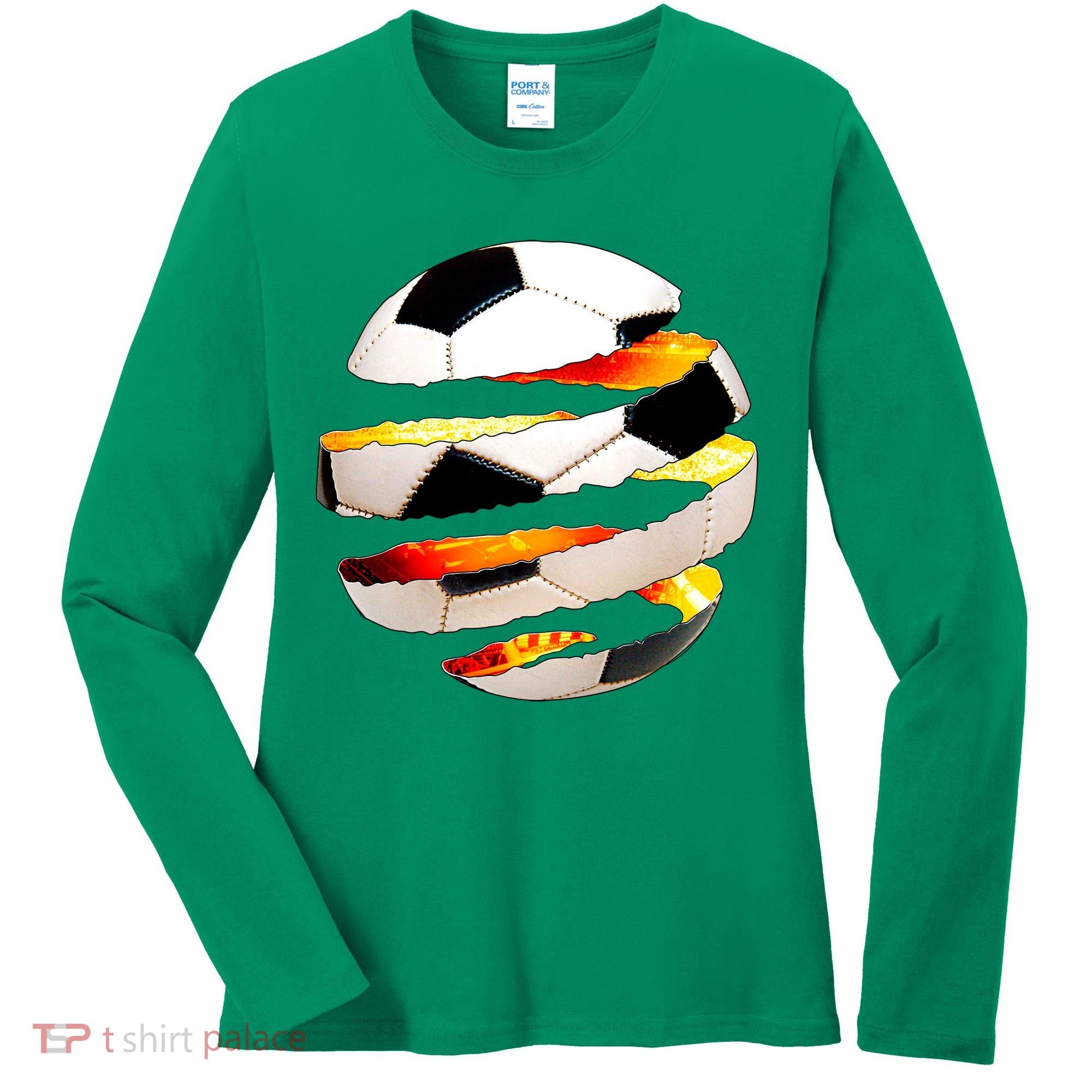 Soccer Ball Tear Women's Long Sleeve Shirt