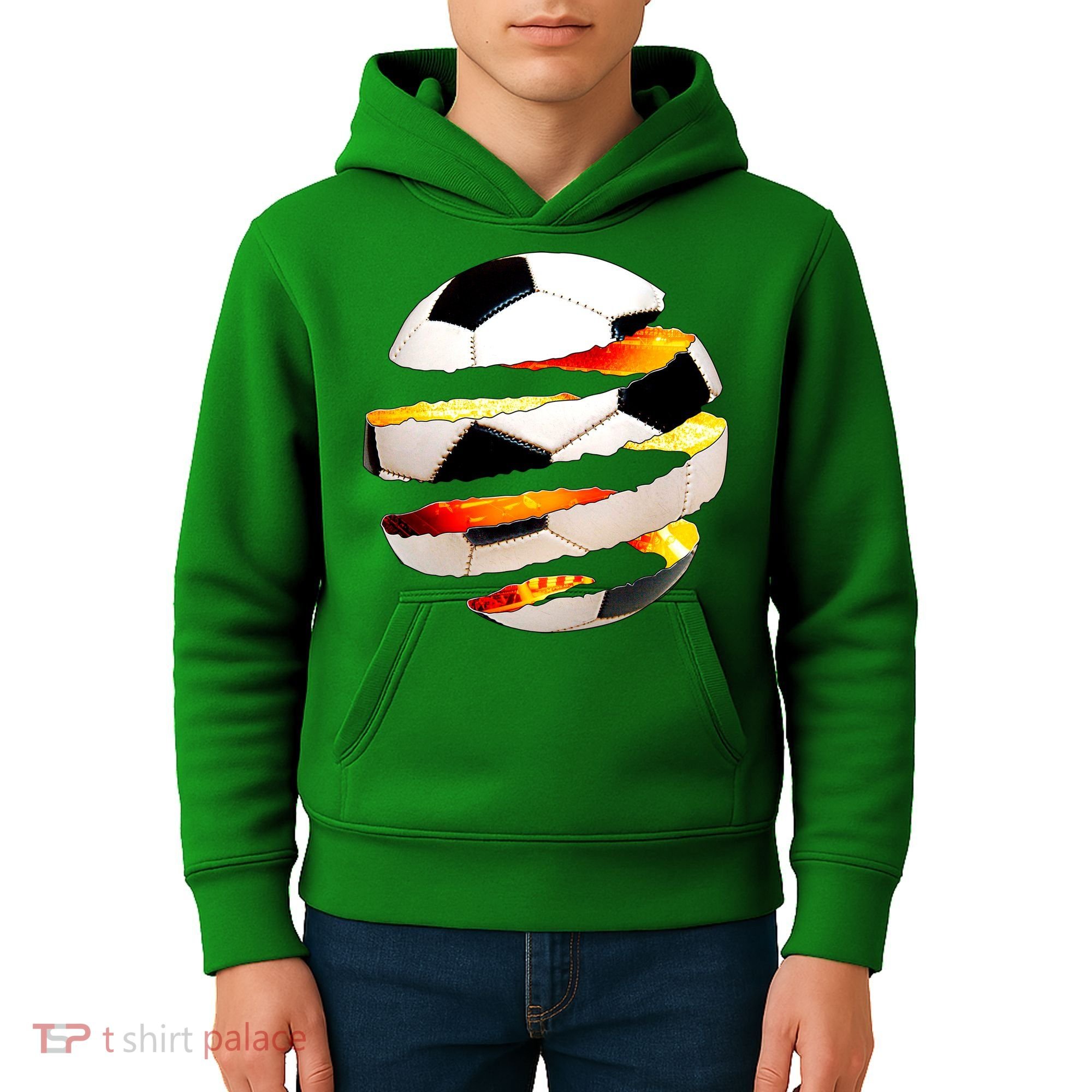 Soccer Ball Tear Kids Hoodie