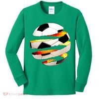 Soccer Ball Tear Kids Long Sleeve Shirt thumb 0