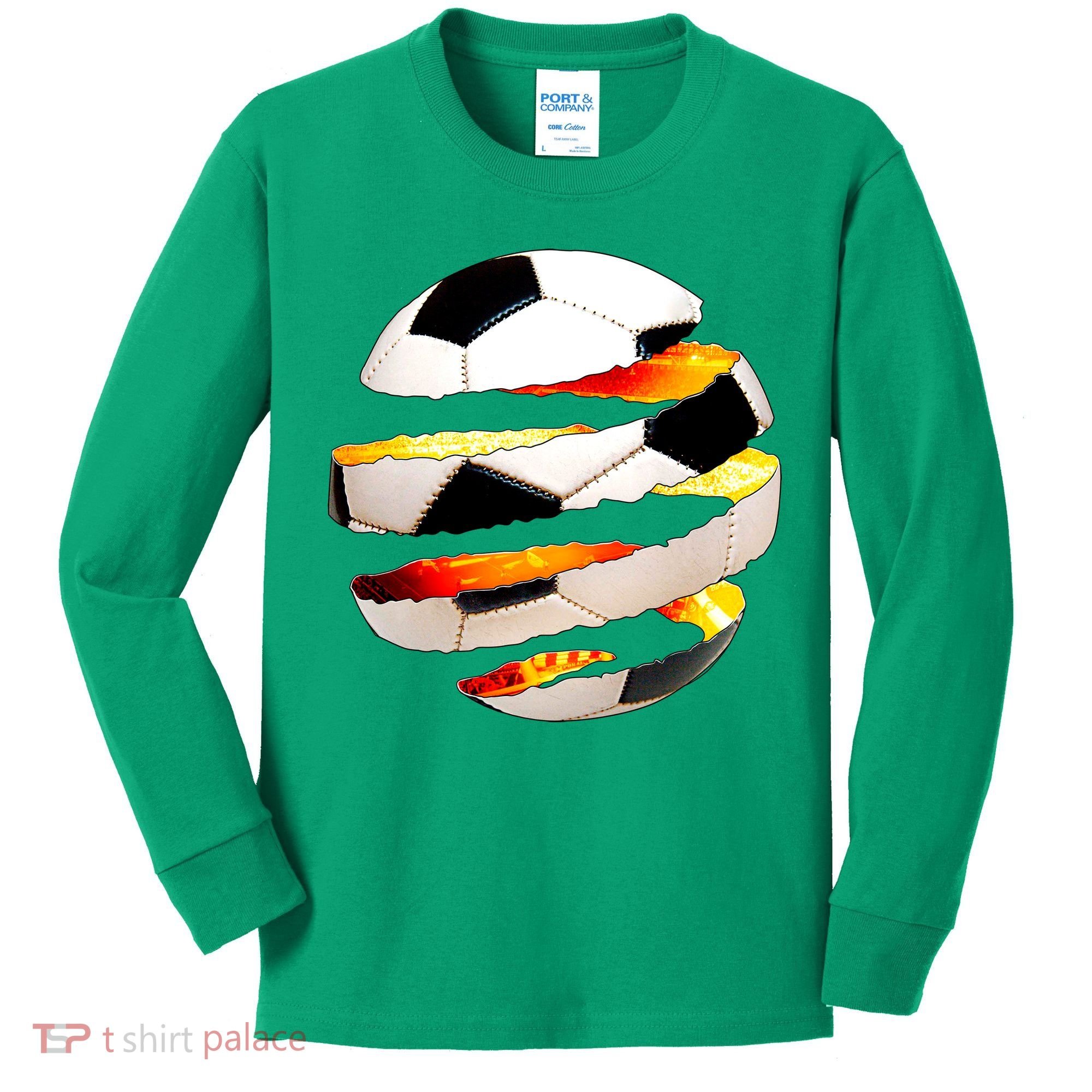 Soccer Ball Tear Kids Long Sleeve Shirt