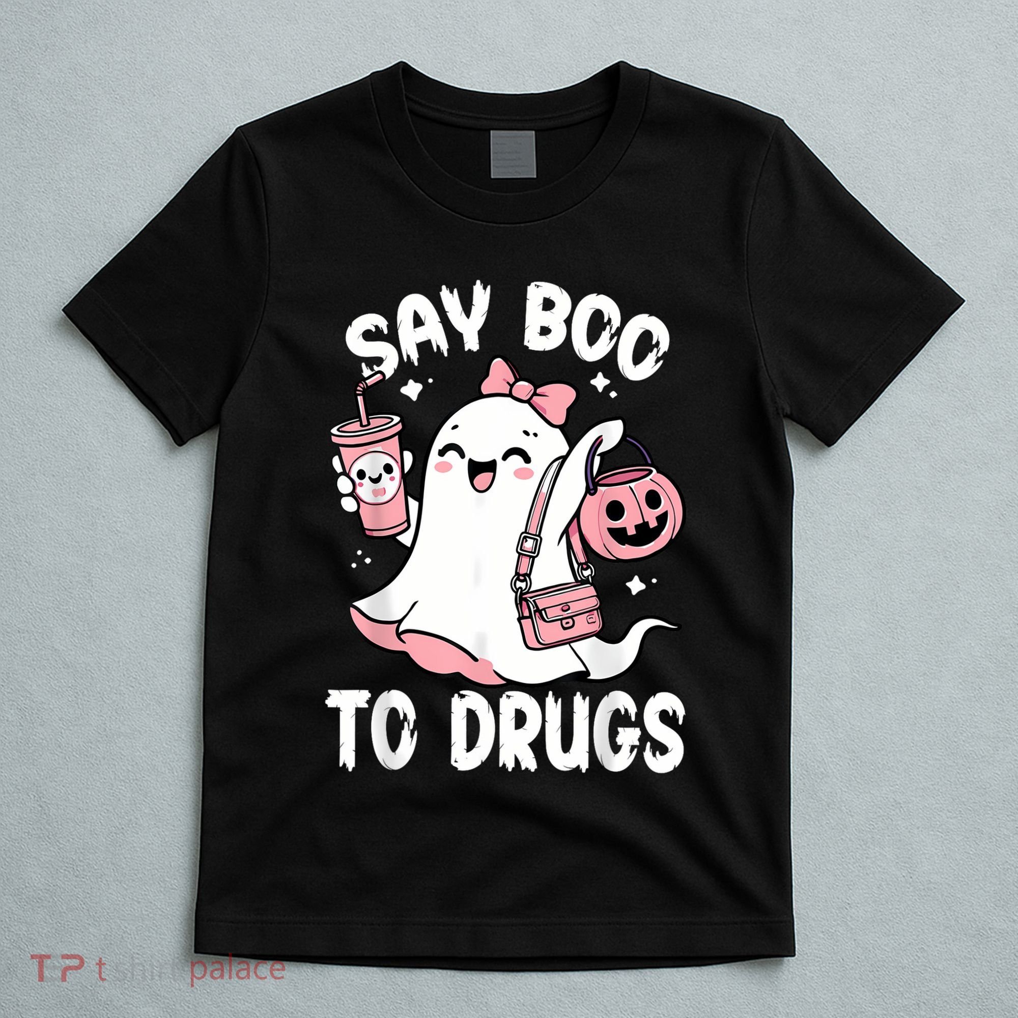 Say Boo To Drugs Funny Halloween Red Ribbon Week Awareness T-Shirt