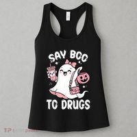 Say Boo To Drugs Funny Halloween Red Ribbon Week Awareness Women's Tank Top thumb 3