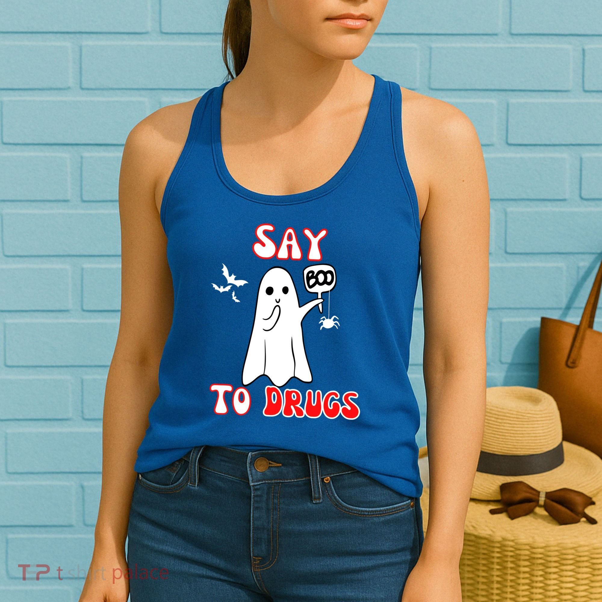 Say Boo To Drugs National Red Ribbon Week Awareness Cool Gift Women's Tank Top