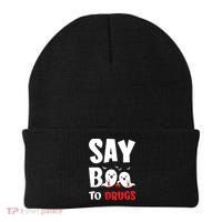 Say Boo To Drugs Red Ribbon Week Awareness Cool Gift Beanie thumb 0