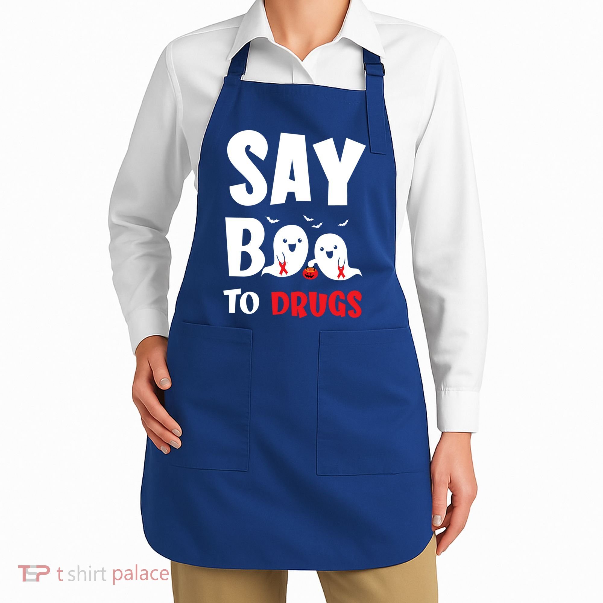 Say Boo To Drugs Red Ribbon Week Awareness Cool Gift Apron
