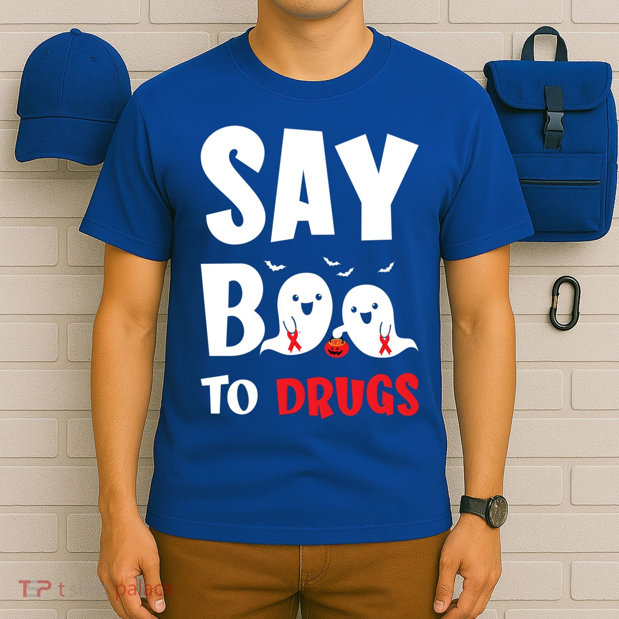 Say Boo To Drugs Red Ribbon Week Awareness Cool Gift T-Shirt