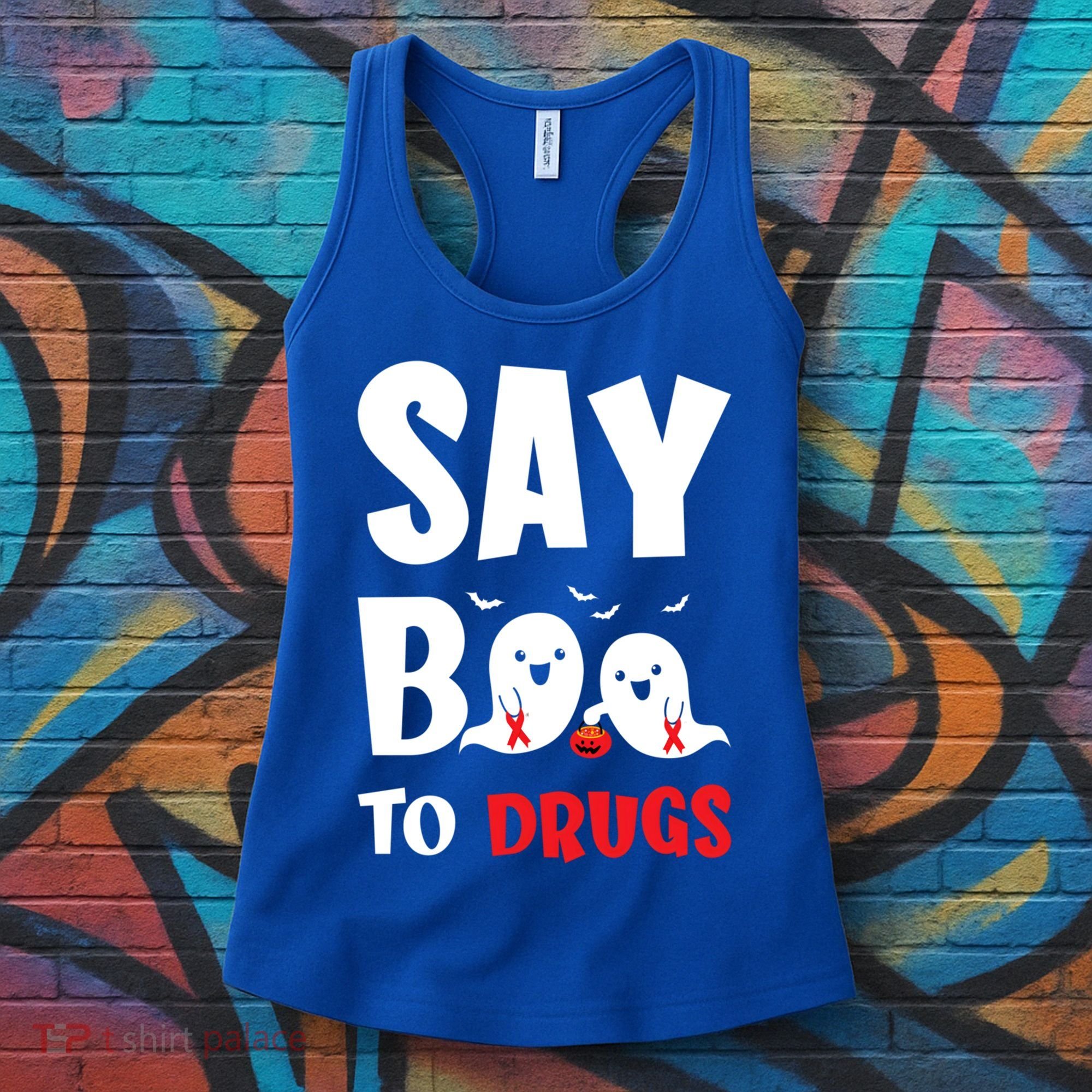 Say Boo To Drugs Red Ribbon Week Awareness Cool Gift Women's Tank Top