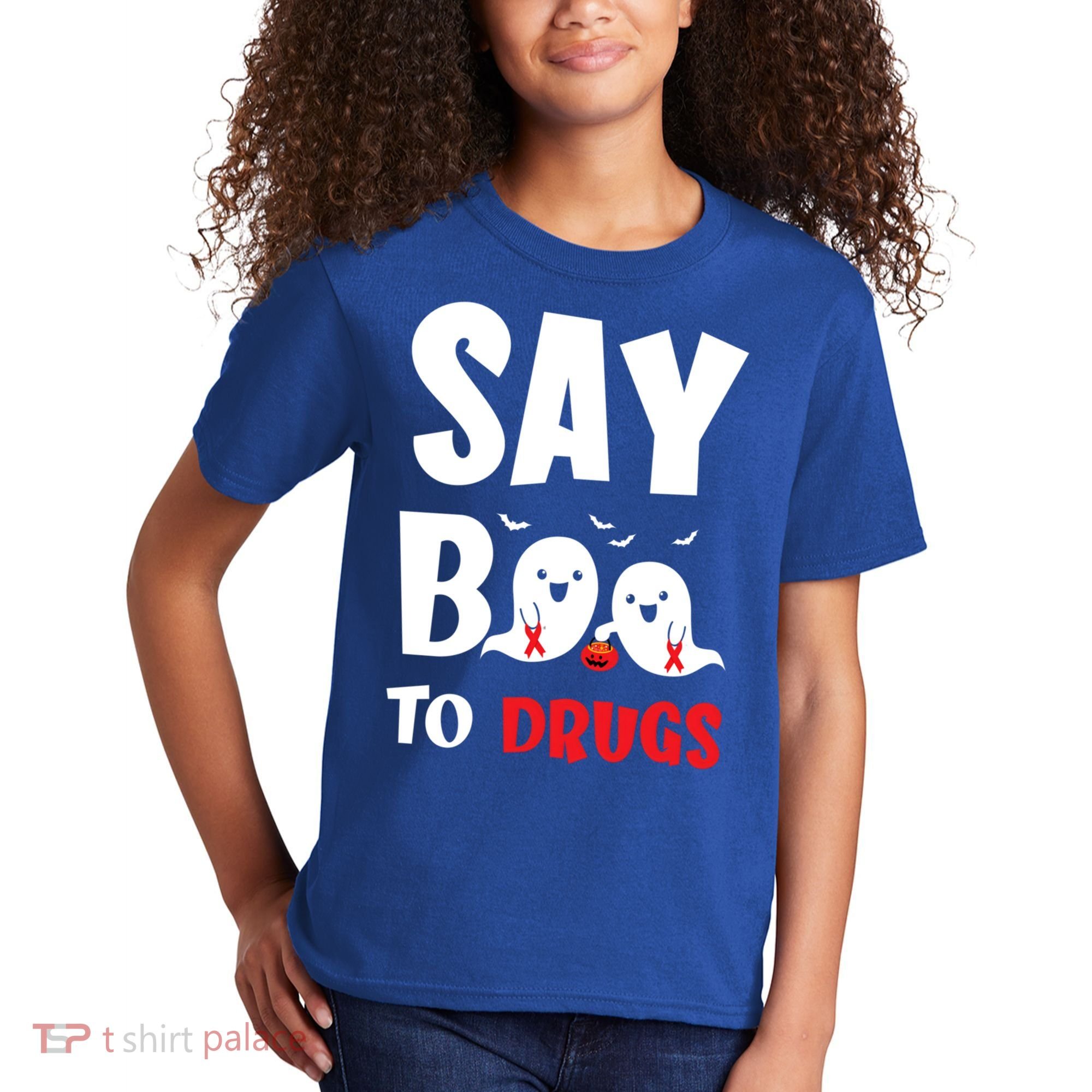 Say Boo To Drugs Red Ribbon Week Awareness Cool Gift Kids T-Shirt