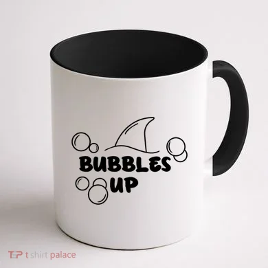 Shark Bubbles Up Coffee Mug back
