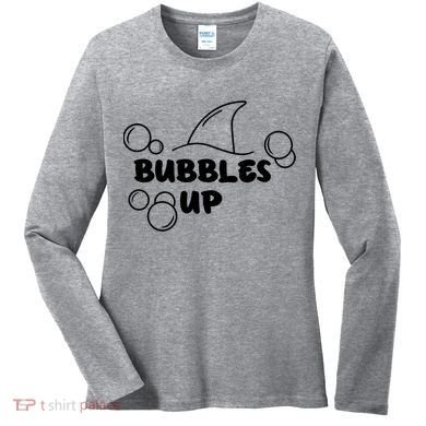 Shark Bubbles Up Women's Long Sleeve Shirt