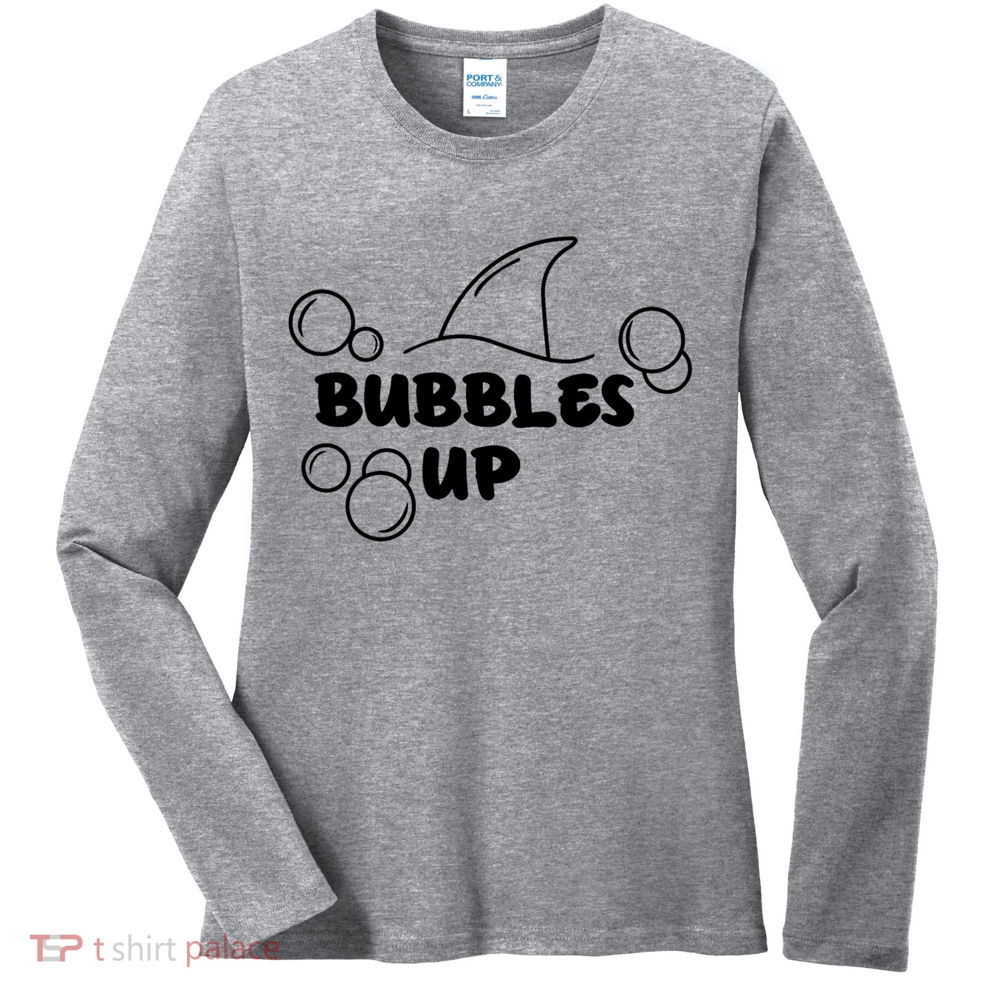 Shark Bubbles Up Women's Long Sleeve Shirt
