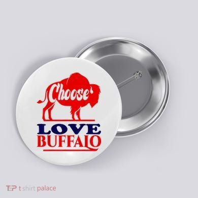 Strong Buffalo USA Pray For Buffalo Button