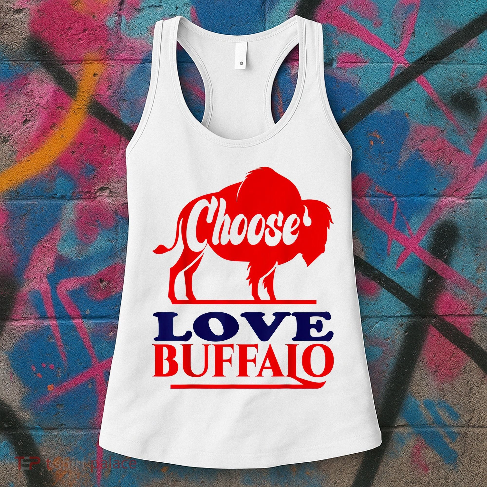 Strong Buffalo USA Pray For Buffalo Women's Tank Top