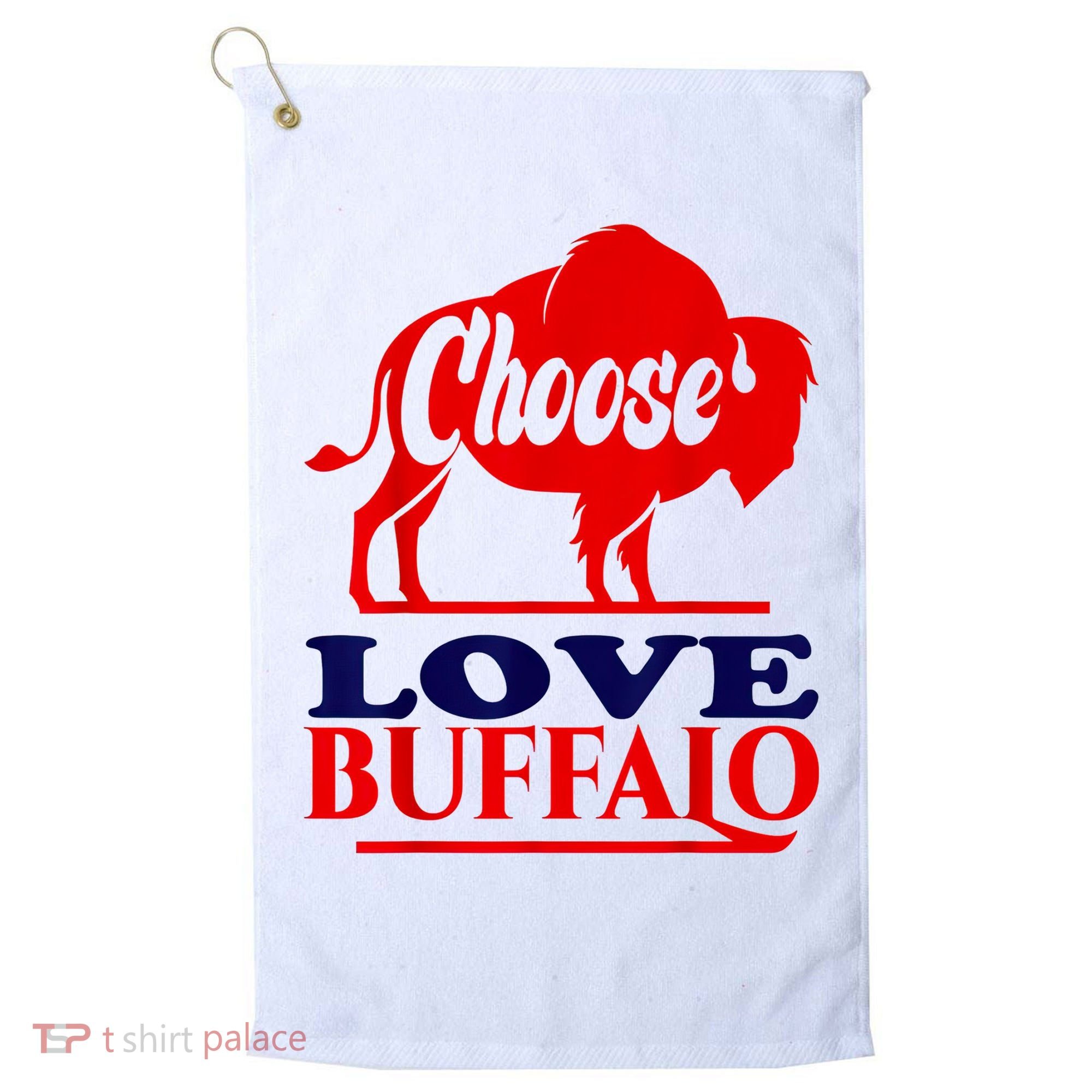 Strong Buffalo USA Pray For Buffalo Golf Towel